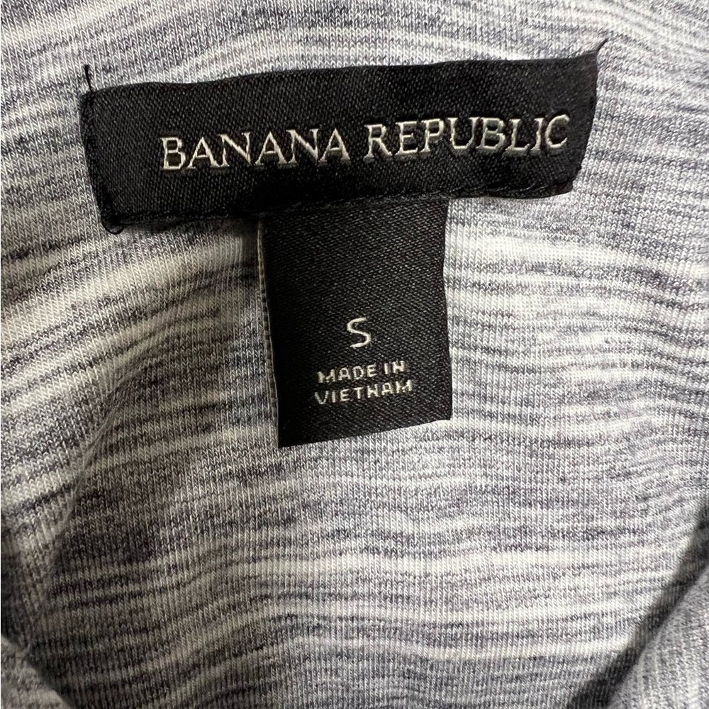 Banana Republic Womens Gray Space Dye Side Rouching Long Sleeve Dress Size S - Picture 6 of 8